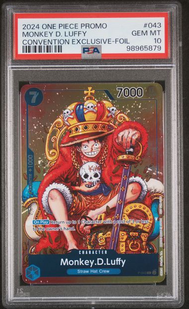 PSA 10 GEM MINT Monkey D. Luffy #043 Convention Exclusive-foil One Piece Promos