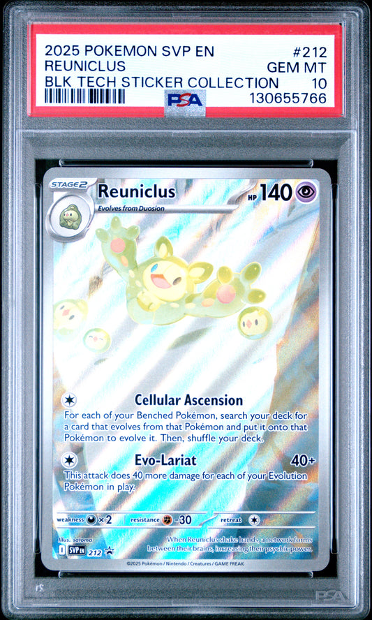 PSA 10 Reuniclus #212 Pokémon SVP Black Star Promos English 2025