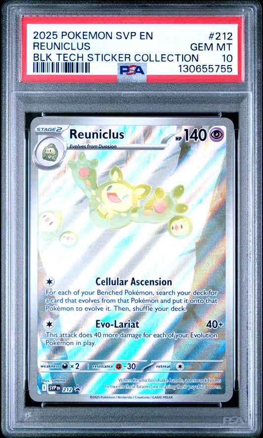 PSA 10 Reuniclus #212 Pokémon SVP Black Star Promos English 2025