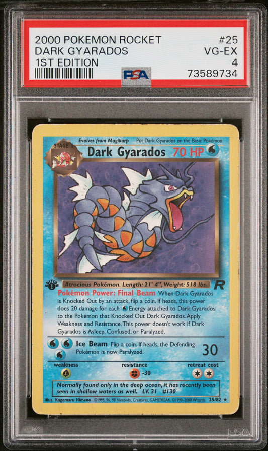 PSA 4 Dark Gyarados #25 Pokémon Pokemon Rocket English 2000