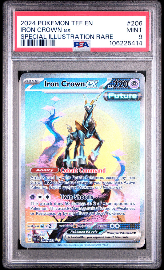 PSA 9 Iron Crown Ex #206 Pokémon Temporal Forces English 2024