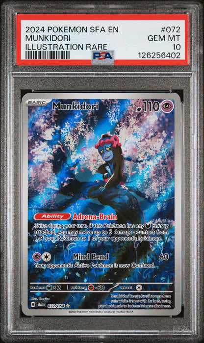 PSA 10 Munkidori #072 Pokémon Shrouded Fable English 2024