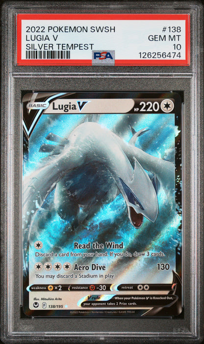 PSA 10 Lugia V #138 Pokémon SWSH Silver Tempest English 2022