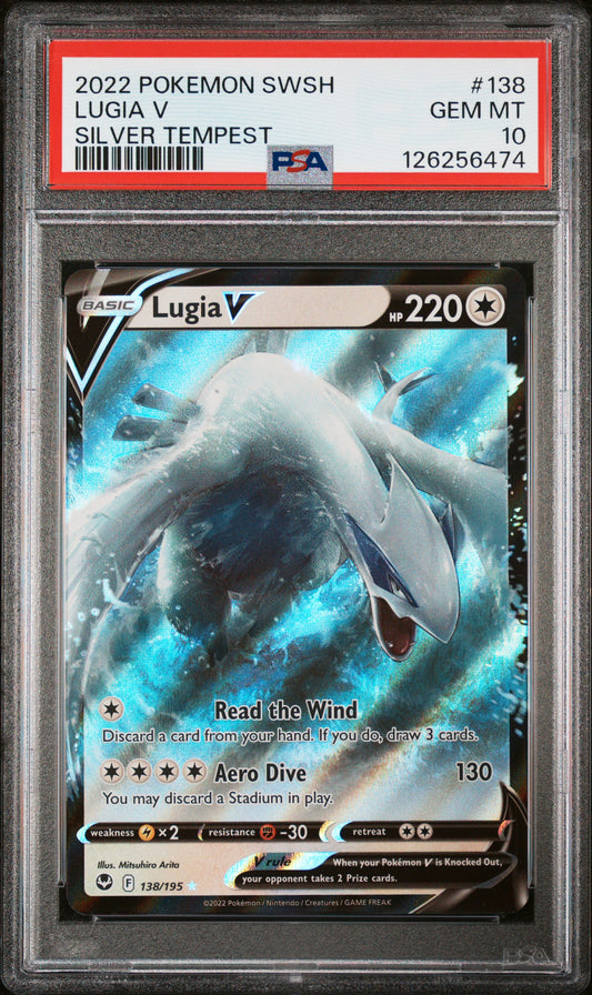 PSA 10 Lugia V #138 Pokémon SWSH Silver Tempest English 2022