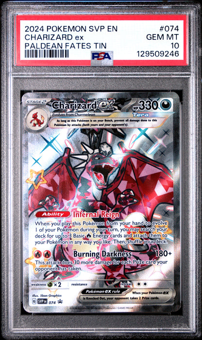 PSA 10 Charizard EX #074 Pokémon SVP Black Star Promos English 2024