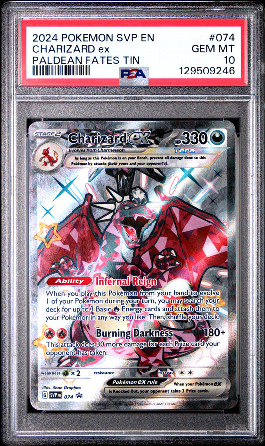 PSA 10 Charizard EX #074 Pokémon SVP Black Star Promos English 2024