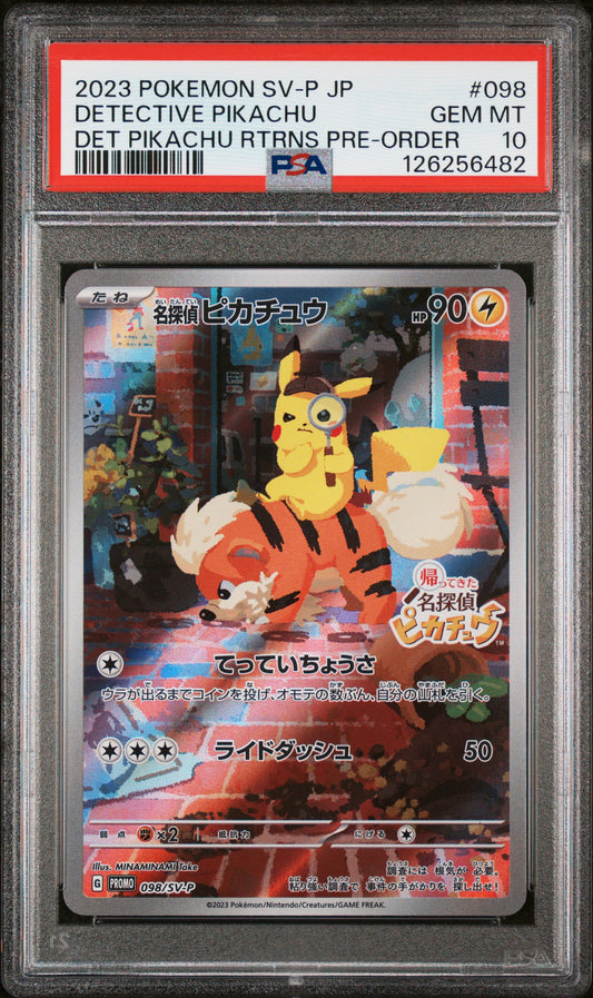 PSA 10 Detective Pikachu #098 Pokémon SV-P Promo Japanese 2023