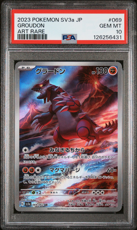 PSA 10 Groudon #069 Pokémon Raging Surf Japanese 2023