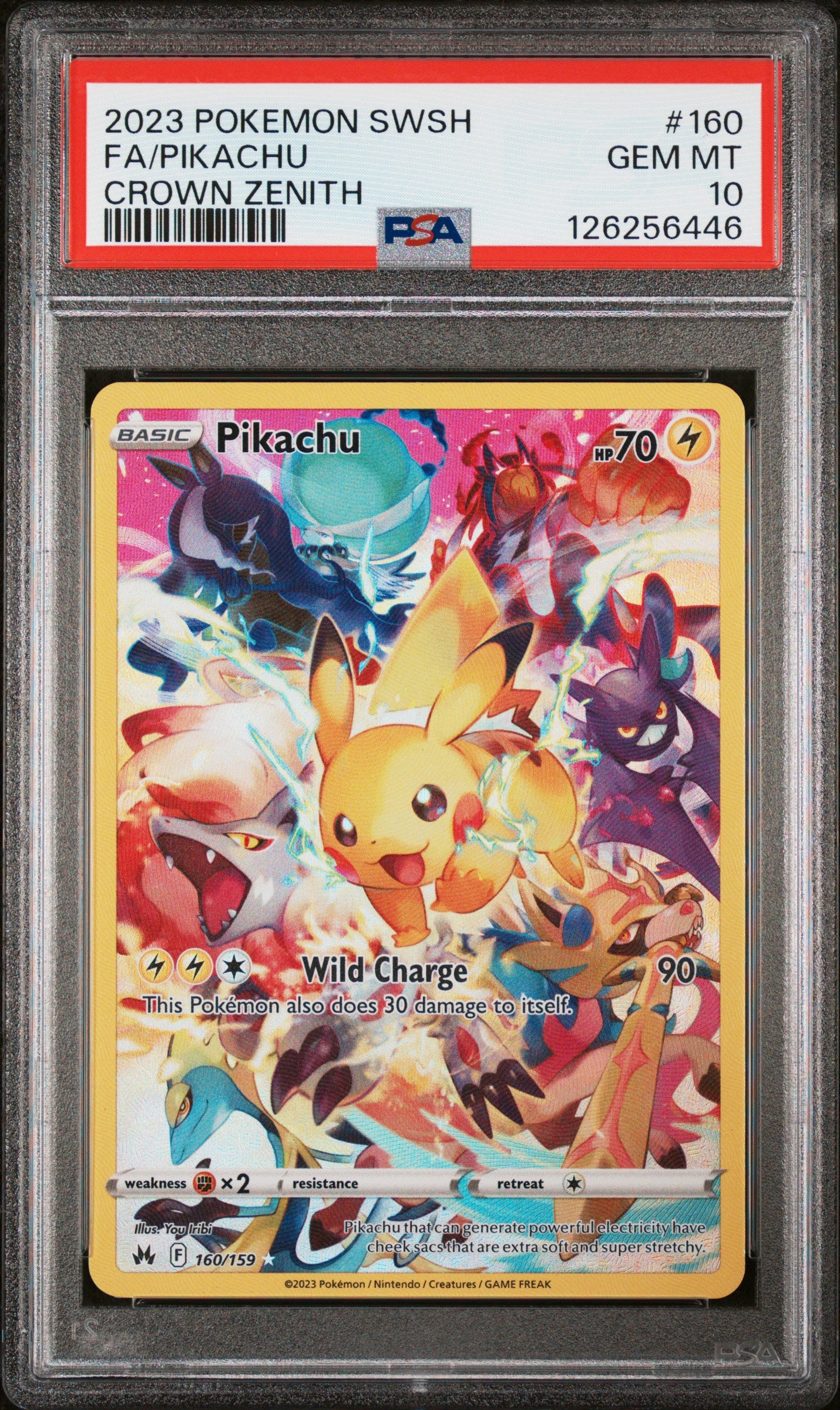 PSA 10 Pikachu #160 Pokémon SWSH Crown Zenith English 2023