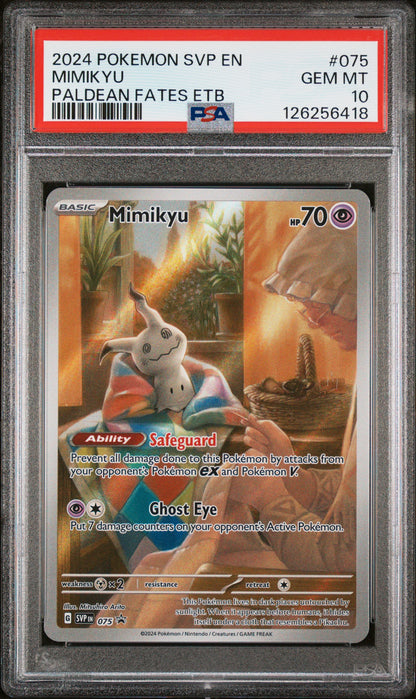 PSA 10 Mimikyu #075 Pokémon SVP Black Star Promos English 2024