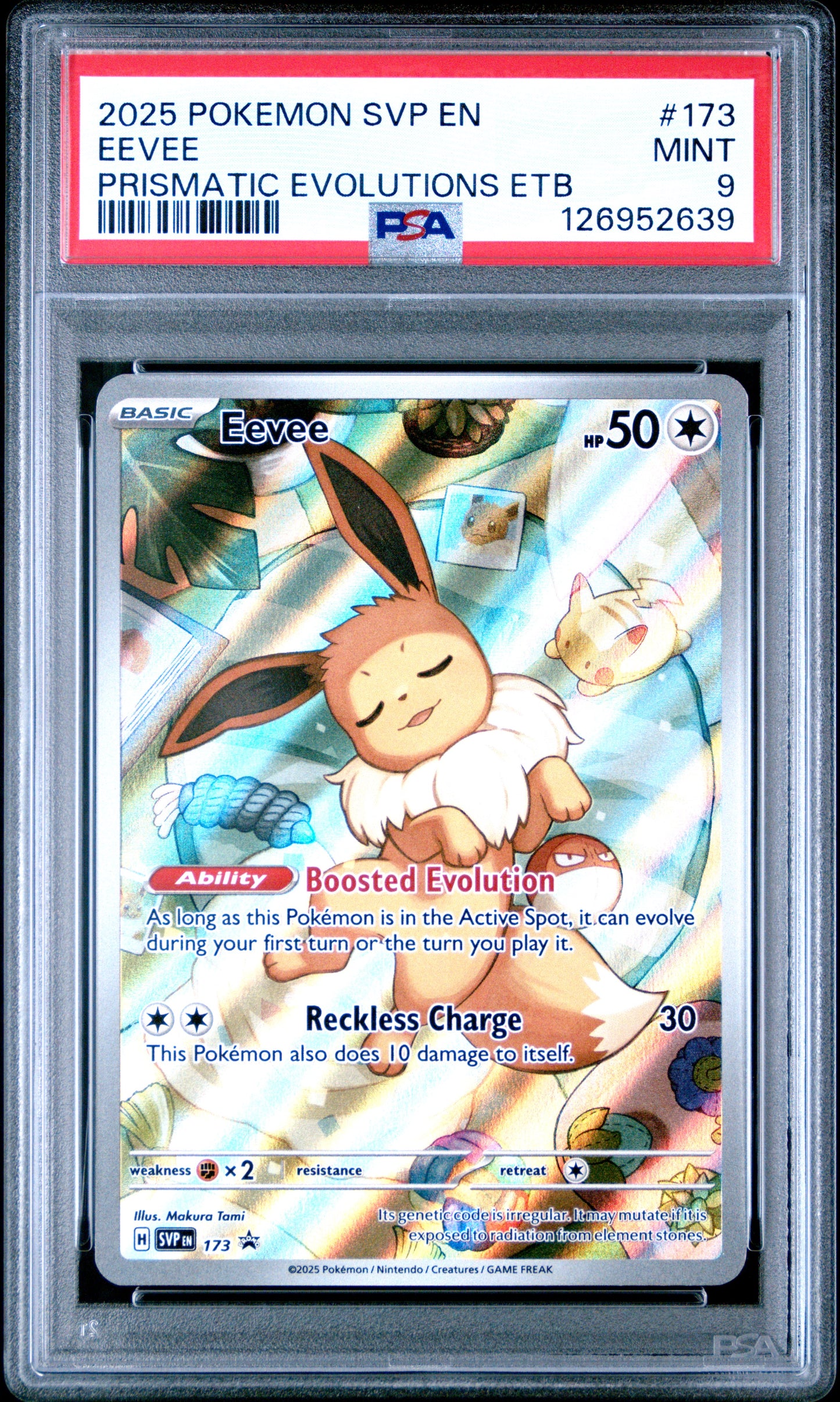 PSA 9 Eevee #173 Pokémon SVP Black Star Promos English 2025