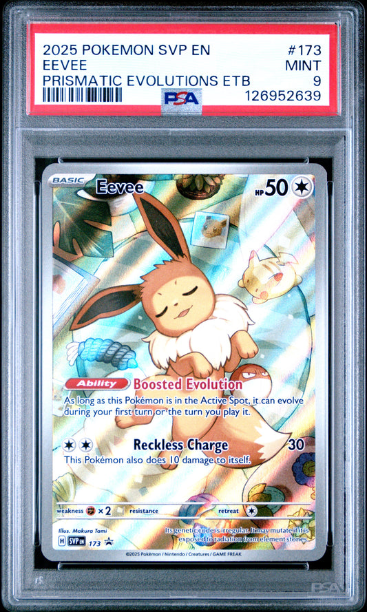 PSA MINT 9 Eevee #173 Pokémon SVP Black Star Promos English 2025