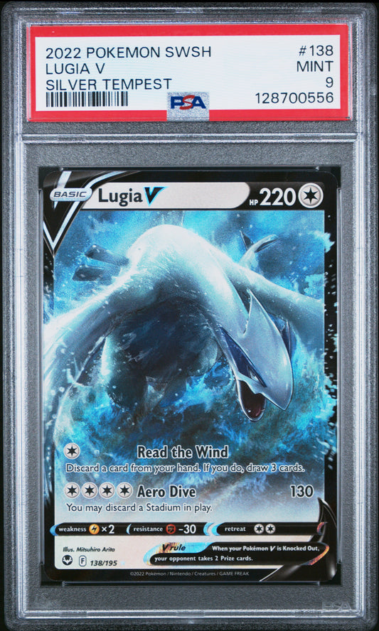 PSA MINT 9 Lugia V #138 Pokémon SWSH Silver Tempest English 2022