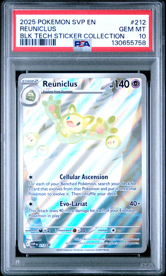 PSA 10 Reuniclus #212 Pokémon SVP Black Star Promos English 2025