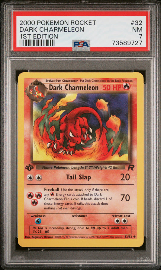 PSA 7 Dark Charmeleon #32 Pokémon Pokemon Rocket English 2000